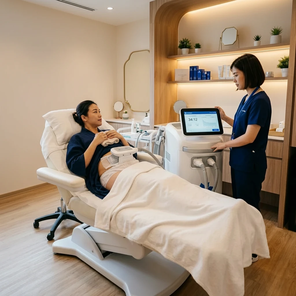 Cryolipolysis fat freeze body contouring treatment at YL Beauty Aesthetics Singapore